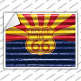 Route 66 Arizona Flag Novelty Rectangle Sticker Decal