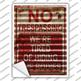 No Trespassing Novelty Rectangle Sticker Decal Small