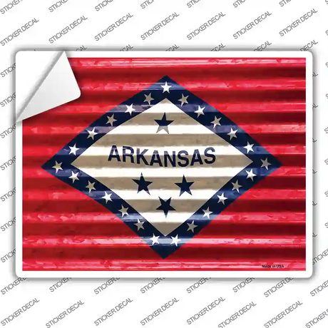 Arkansas Flag Novelty Rectangle Sticker Decal Small