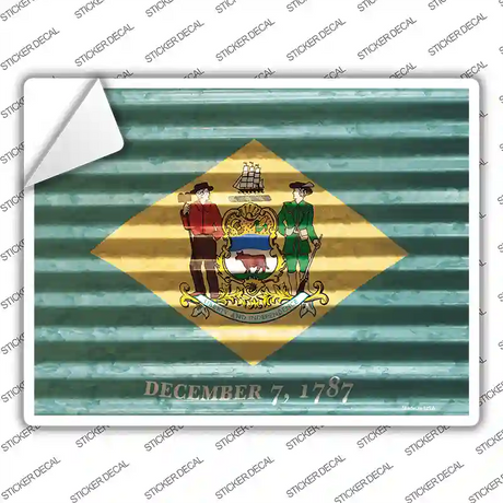 Delaware Flag Novelty Rectangle Sticker Decal