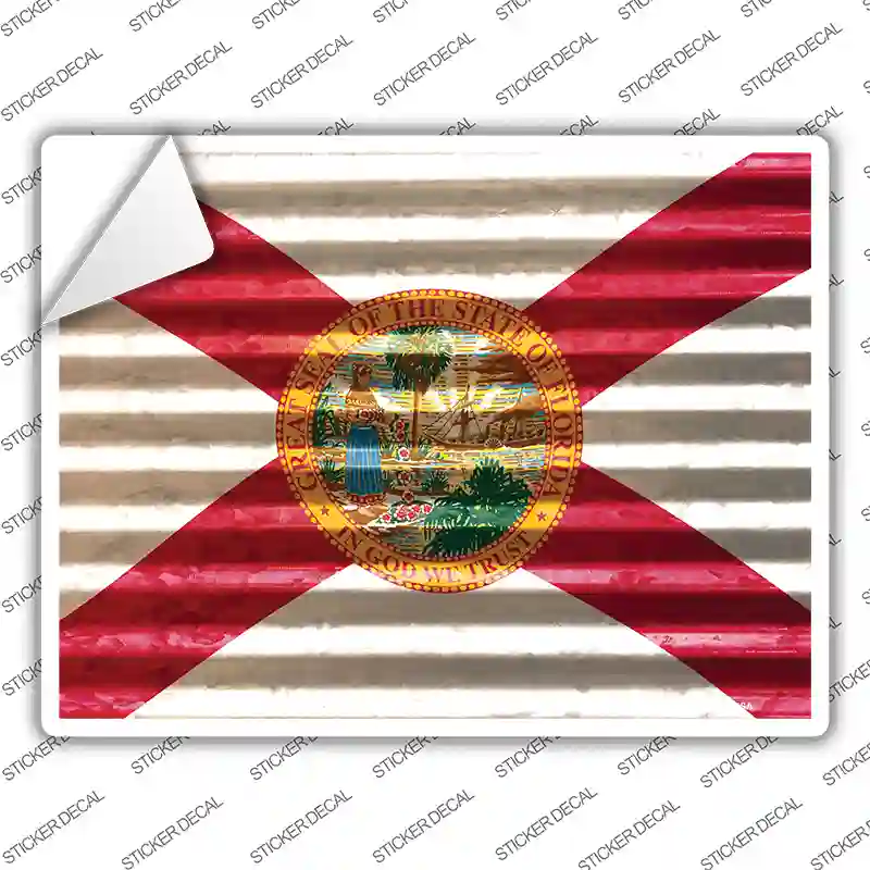 Florida Flag Novelty Rectangle Sticker Decal Small