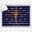 Indiana Flag Novelty Rectangle Sticker Decal Small