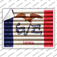 Iowa Flag Novelty Rectangle Sticker Decal Small