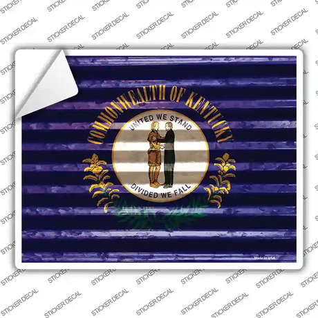 Kentucky Flag Novelty Rectangle Sticker Decal Small