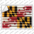 Maryland Flag Novelty Rectangle Sticker Decal Small