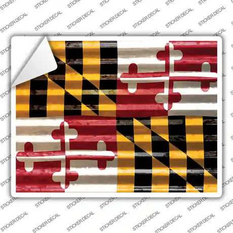 Maryland Flag Novelty Rectangle Sticker Decal Small