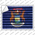 Michigan Flag Novelty Rectangle Sticker Decal Small