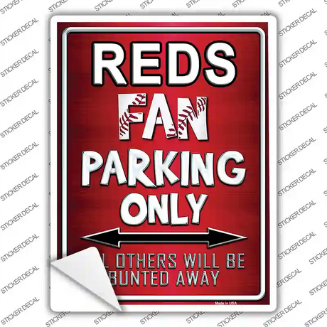 Reds Novelty Rectangle Sticker Decal Small