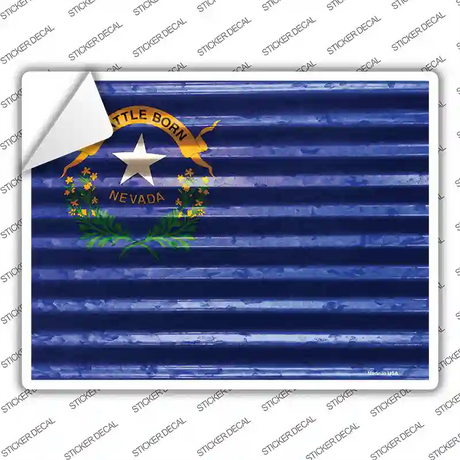 Nevada Flag Novelty Rectangle Sticker Decal Small