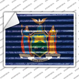 New York Flag Novelty Rectangle Sticker Decal Small