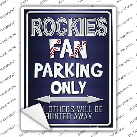 Rockies Novelty Rectangle Sticker Decal Small