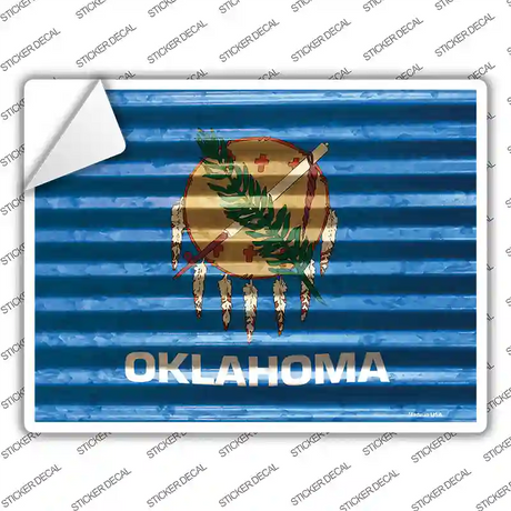 Oklahoma Flag Novelty Rectangle Sticker Decal Small