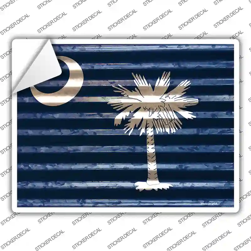 South Carolina Flag Novelty Rectangle Sticker Decal Small