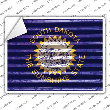 South Dakota Flag Novelty Rectangle Sticker Decal Small