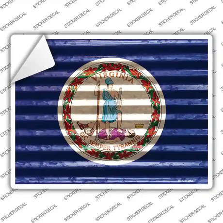 Virginia Flag Novelty Rectangle Sticker Decal Small