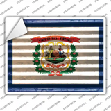 West Virginia Flag Novelty Rectangle Sticker Decal Small