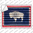 Wyoming Flag Novelty Rectangle Sticker Decal Small