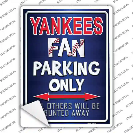 Yankees Novelty Rectangle Sticker Decal Small