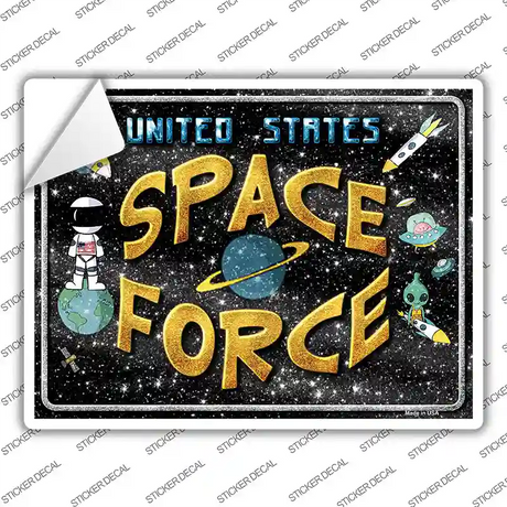 US Space Force Novelty Rectangle Sticker Decal Small