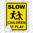 Slow Children At Play Novelty Rectangular Sticker Decal Small