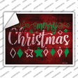 Merry Christmas Novelty Rectangle Sticker Decal Small