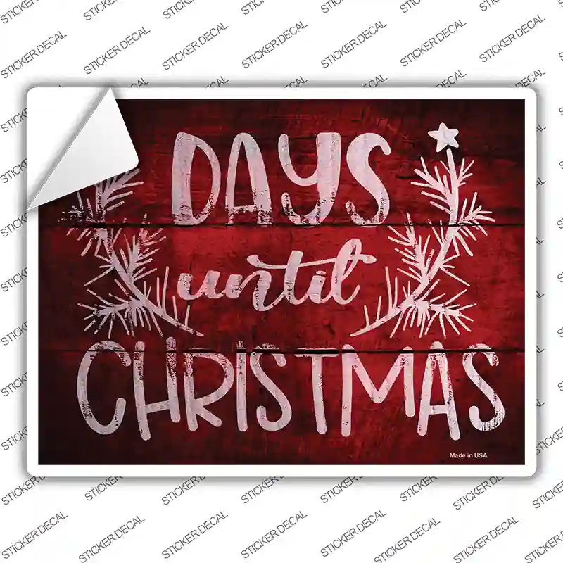 Days Until Christmas Novelty Rectangle Sticker Decal Small