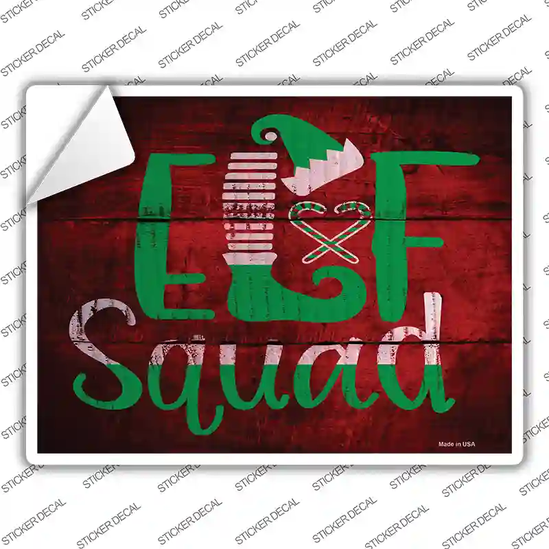 Elf Squad Novelty Rectangle Sticker Decal Small