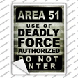 Area 51 Novelty Rectangle Sticker Decal Small