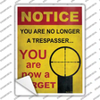 Notice You Are A Target Novelty Rectangle Sticker Decal Small