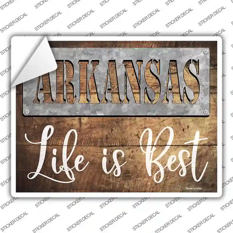 Arkansas Stencil Life is Best Novelty Rectangle Sticker Decal Small