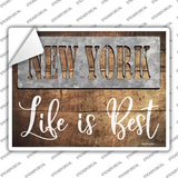 New York Stencil Life is Best Novelty Rectangle Sticker Decal Small