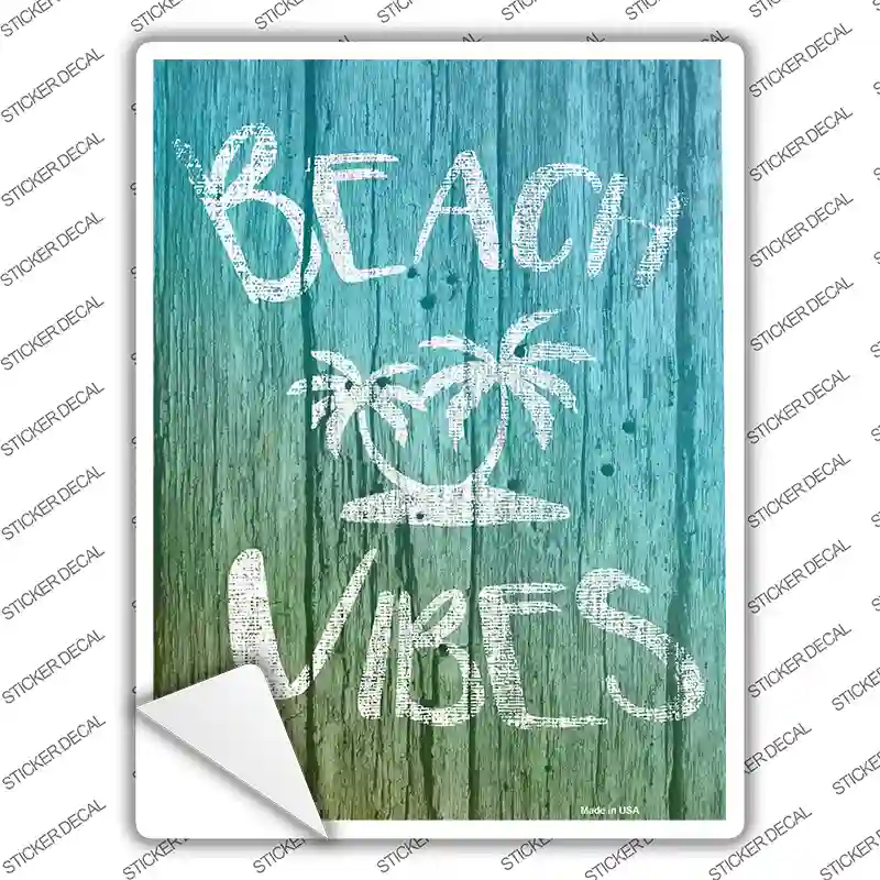 Beach Vibes Novelty Rectangle Sticker Decal