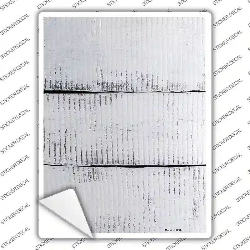 White Blank Wood Novelty Rectangle Sticker Decal