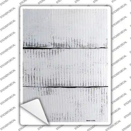 White Blank Wood Novelty Rectangle Sticker Decal
