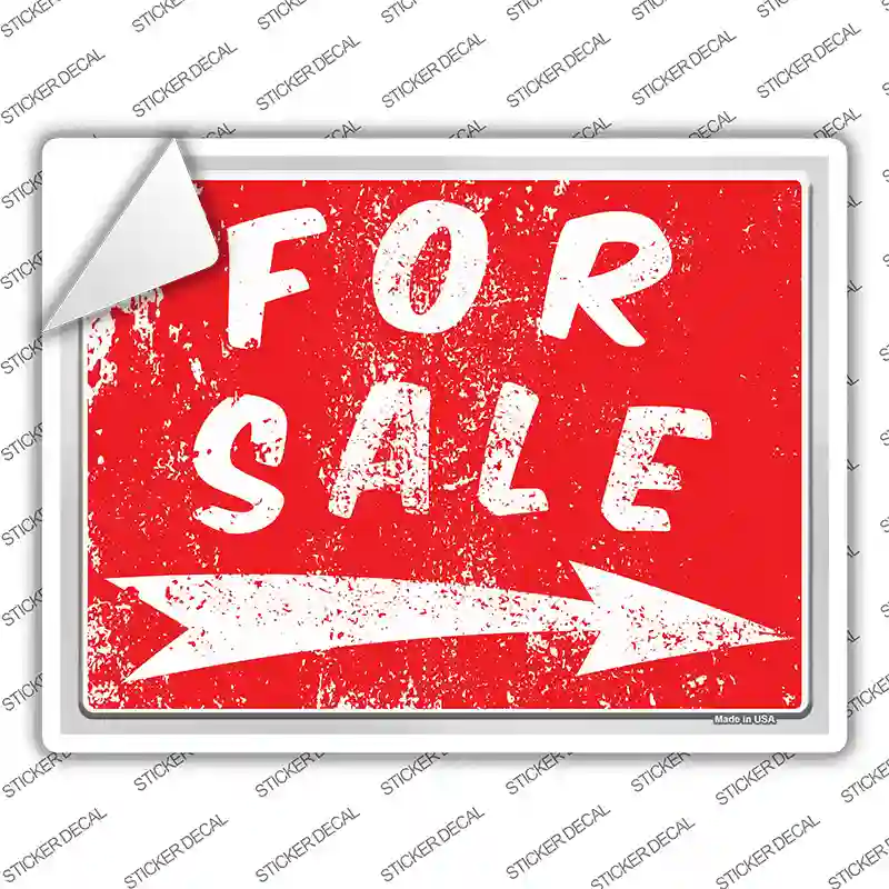 For Sale to the Right Novelty Rectangle Sticker Decal