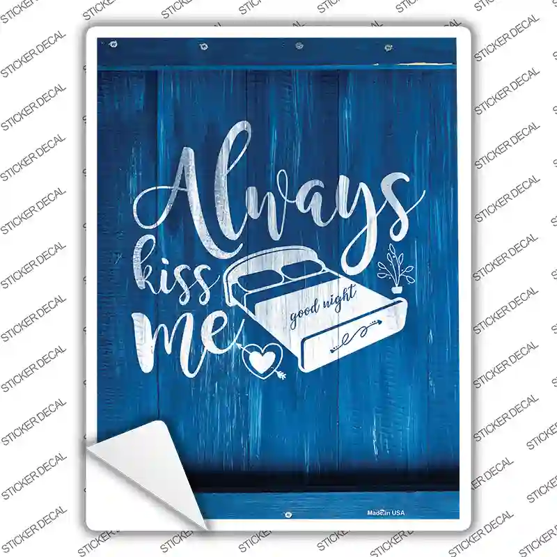 Kiss Me Goodnight Novelty Rectangular Sticker Decal