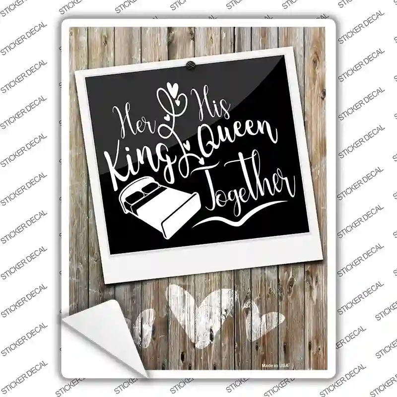 King Queen Together Novelty Rectangular Sticker Decal