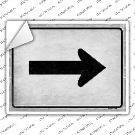 Right Arrow Novelty Rectangle Sticker Decal