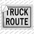 Truck Route Novelty Rectangle Sticker Decal