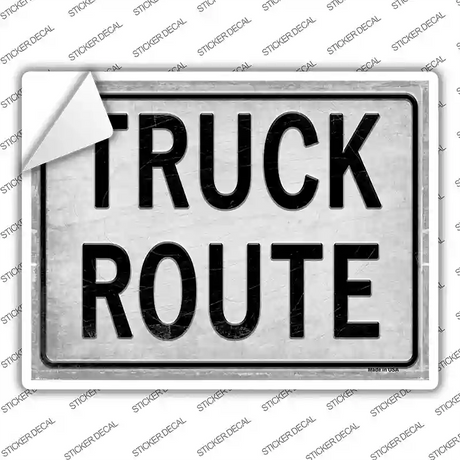 Truck Route Novelty Rectangle Sticker Decal