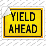 Yield Ahead Novelty Rectangle Sticker Decal