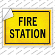Fire Station Novelty Rectangle Sticker Decal