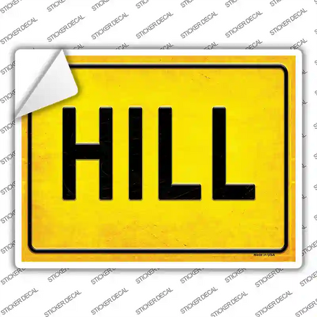 Hill Novelty Rectangle Sticker Decal
