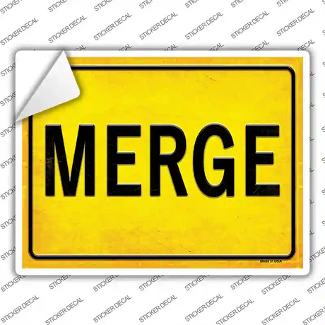 Merge Novelty Rectangle Sticker Decal