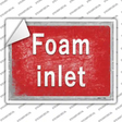 Foam Inlet Red Novelty Rectangle Sticker Decal