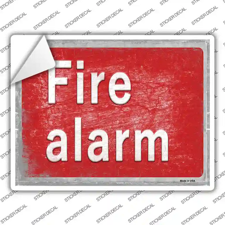 Fire Alarm Novelty Rectangle Sticker Decal