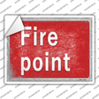 Fire Point Novelty Rectangle Sticker Decal