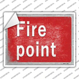 Fire Point Novelty Rectangle Sticker Decal
