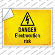Danger Electrocution Risk Novelty Rectangle Sticker Decal