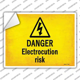 Danger Electrocution Risk Novelty Rectangle Sticker Decal